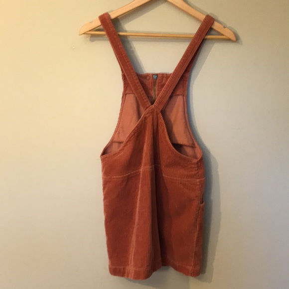 Pink Corduroy mini dress overalls - Picture 6 of 13